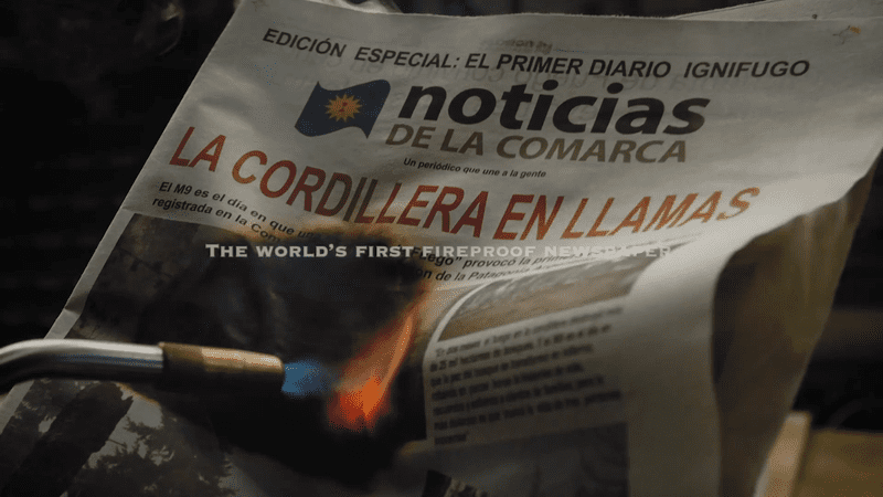 Ce journal argentin est impossible à brûler