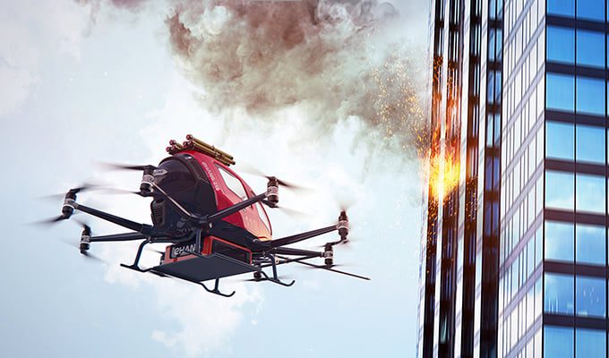 EHang développe des drones qui luttent contre les incendies