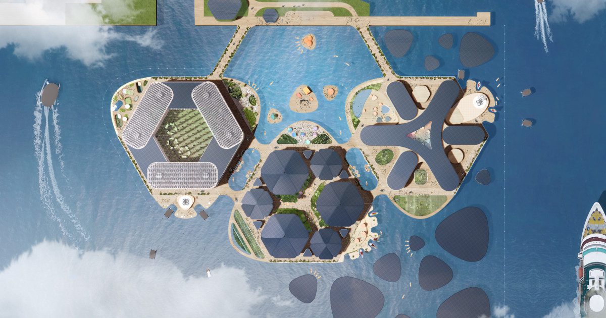 Photo du projet de ville flottante autonome à Busan