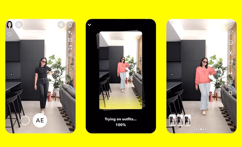 Image de la nouvelle expérience en réalité augmentée proposée par Snapchat